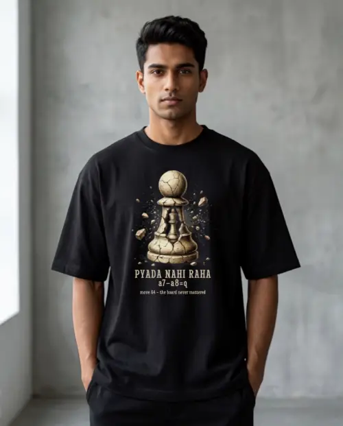 PAYAADA FINAL 1 The "Pyada Nahi Raha" Oversized Black Tee