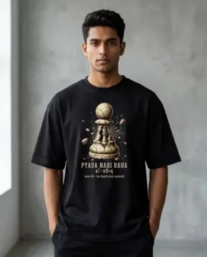 PAYAADA FINAL 1 The "Pyada Nahi Raha" Oversized Black Tee