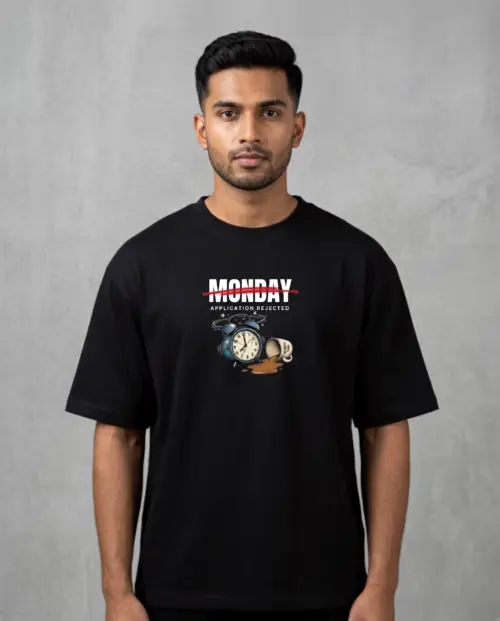 monday final Monday Cancelled - 240 GSM Oversized Tee