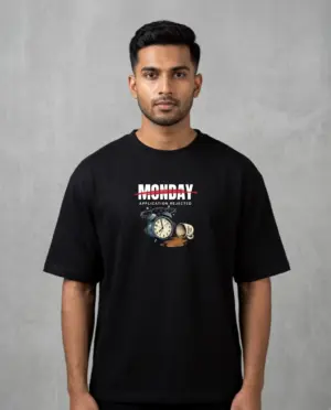 monday final Monday Cancelled - 240 GSM Oversized Tee